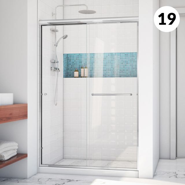 Sliding door tub and shower enclosure