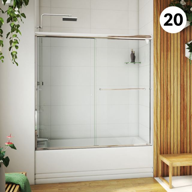 Sliding door tub and shower enclosure