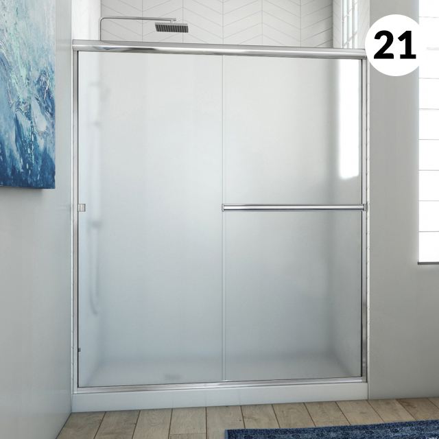 Sliding door tub and shower enclosure