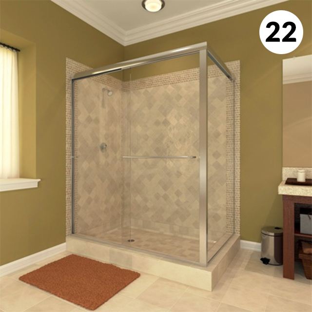 Sliding door tub and shower enclosure