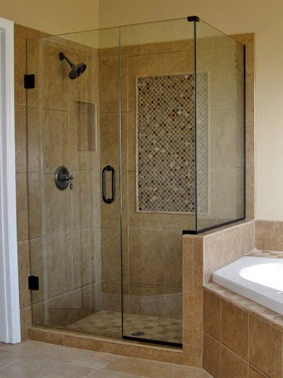 Custom glass shower enclosure